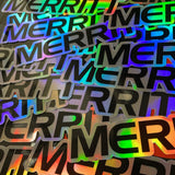 Merritt Holographic Frame Sticker BMX Stickers
