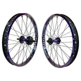We The People/Eclat Galactic Purple Wheelset BMX wheels