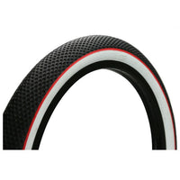 Cult Vans Juvenile 16" Tire black white wall and red stripe BMX Youth Tires