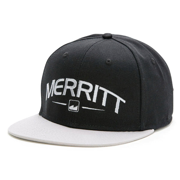 Merritt Crispy Snapback Hat Black Gray BMX Hats