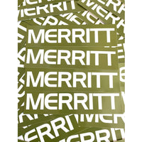 Merritt Big Frame sticker army green BMX stickers