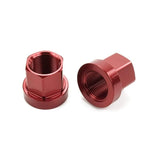 Mission Alloy Axle Nuts red Aluminum BMX Nut