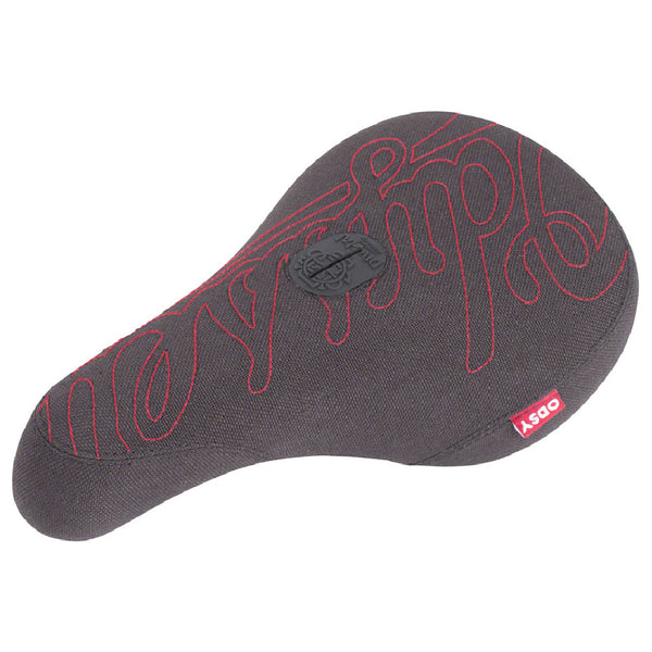 Odyssey Big Stitch Pivotal Seat black red stitching BMX Seats