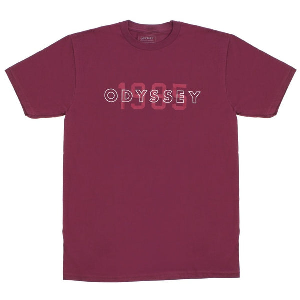 Odyssey Overlap Tee Burgundy BMX Shirt