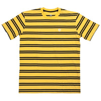 Odyssey Stitched Monogram Tee BMX Shirt yellow black stripe stripes