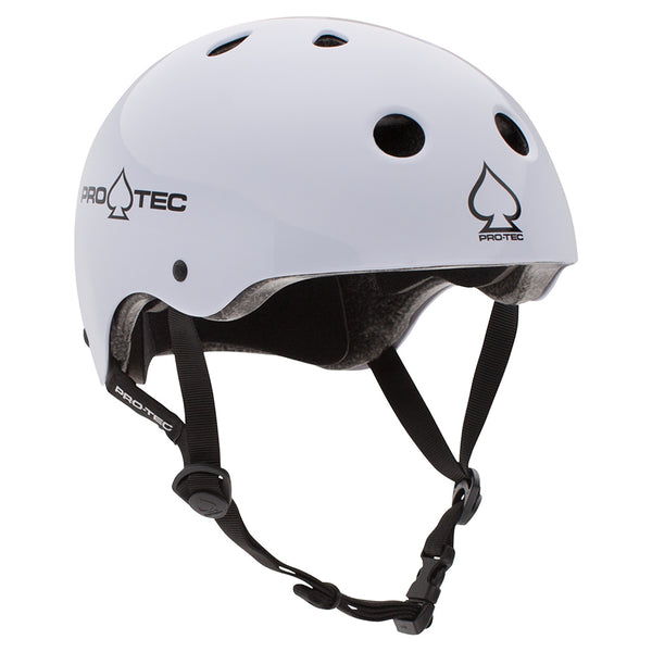 Pro-Tec Classic Certified Helmet Gloss White Protec BMX Helmets