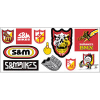 S&M Bikes Sticker Sheet BMX Stickers