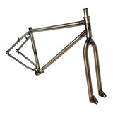 S&M ATF 29" Frame/Fork Kit Gloss Clear Raw Big BMX Frames