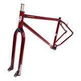 S&M ATF 29" Frame/Fork Kit Trans Red Big BMX Frames