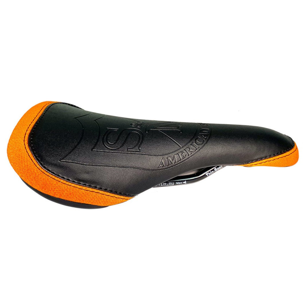 S&M Thin Railed Seat Black/Orange BMX – The Secret BMX Shop