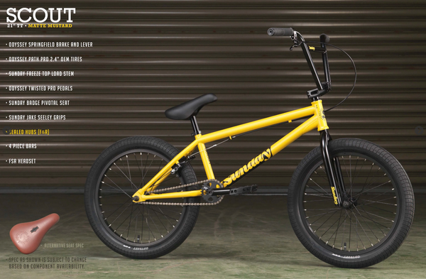 2023 Sunday Scout Bike Matte Mustard BMX Bikes – The Secret BMX Shop 2023 Sunday Scout Bike Matte Mustard BMX Bikes – The Secret BMX Shop