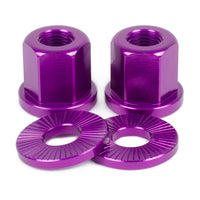 Shadow Conspiracy Featherweight Axle Nuts BMX purple polished