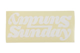 Sunday Classy Connected Frame Decal BMX Sticker gloss white matte