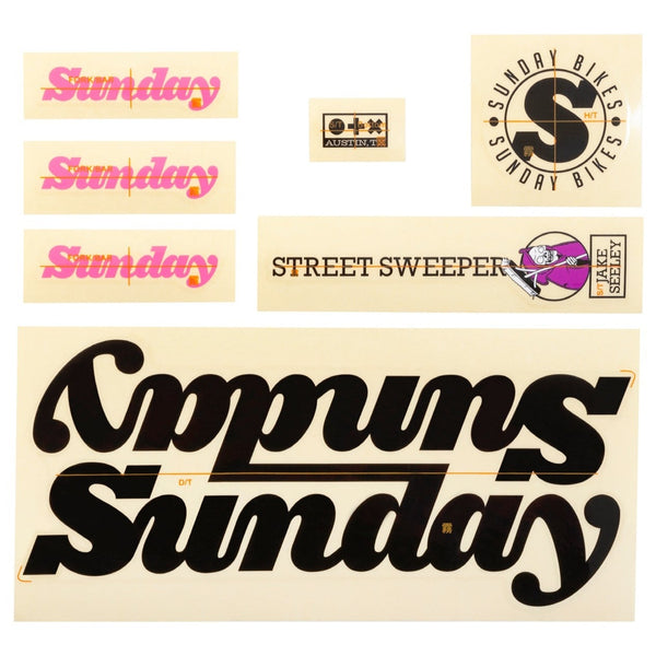 Sunday 2022 Street Sweeper Sticker Kit BMX Stickers Decals