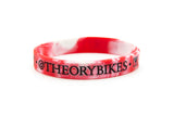 Theory Band BMX Wrist Band Bracelet red white swirl