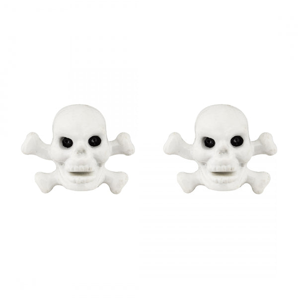Trik Topz Skull and Bones Valve Caps white