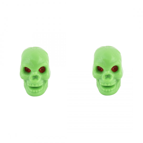 Trik Topz Skull Valve Caps BMX Skull green