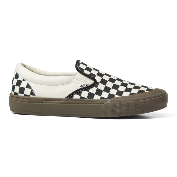 Vans Checkerboard BMX Slip-On Shoes black off white dark gum shoe